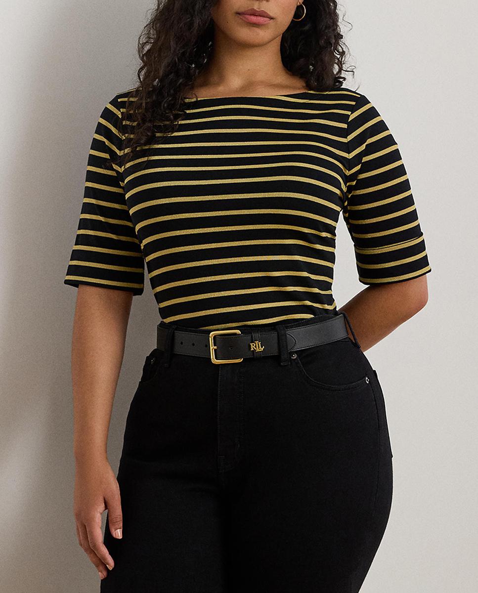Imagen 0 de Camiseta de mujer talla grande de algodón elástico
