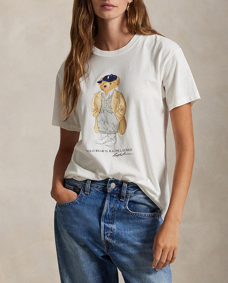 Imagen 0 de Camiseta de mujer de algodón con Polo Bear