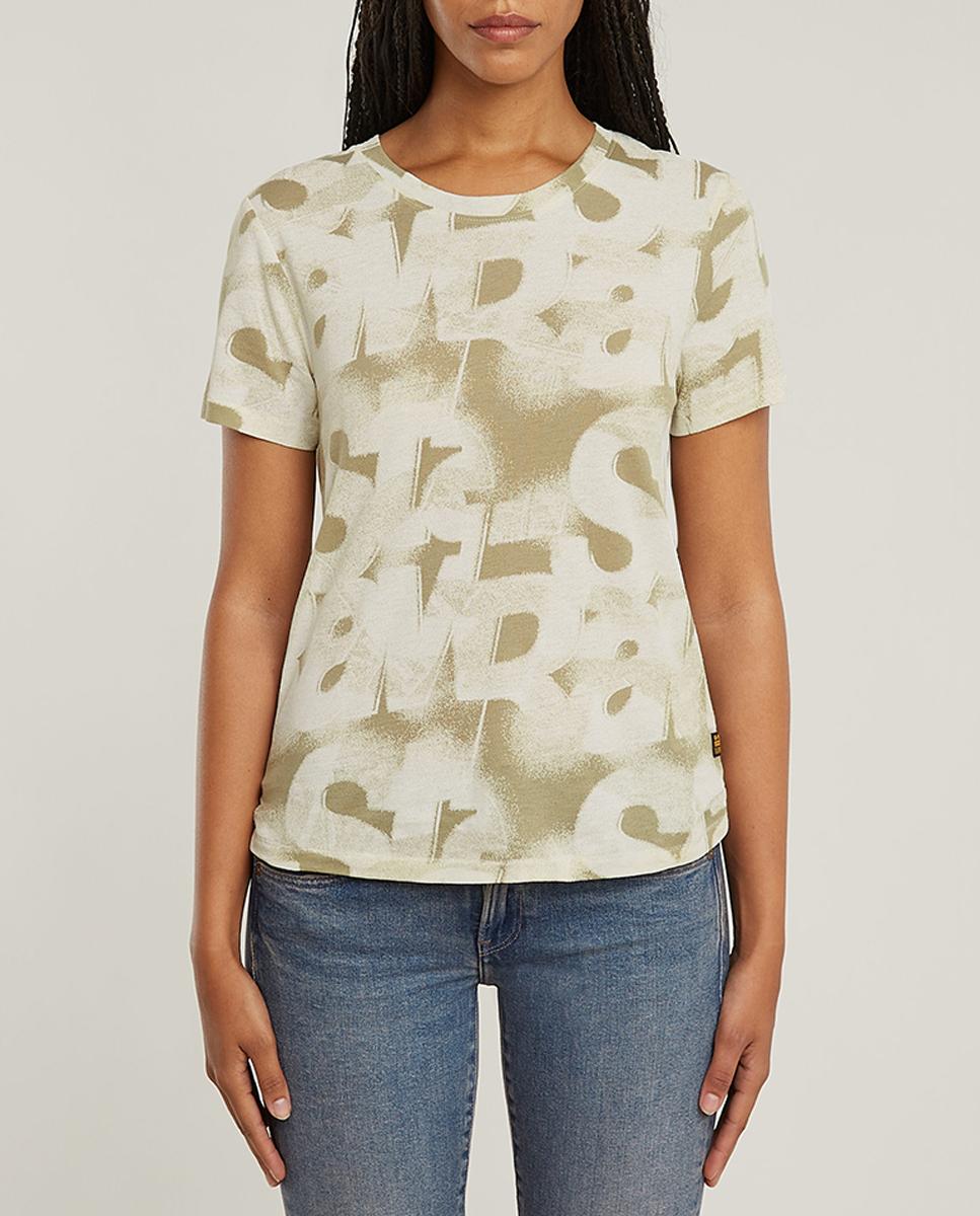 Imagen 0 de Camiseta estampada de mujer manga corta y corte recto