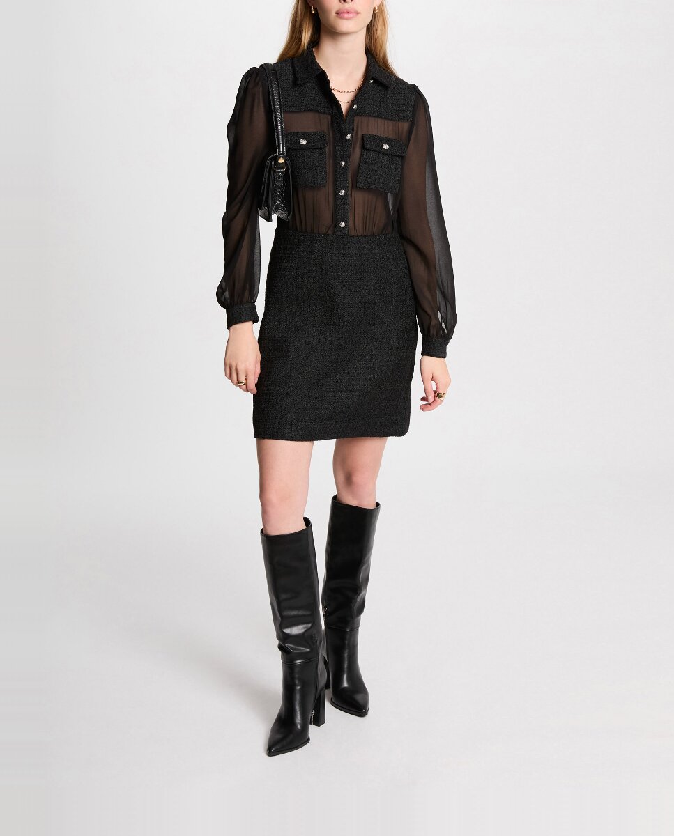 Imagen 0 de Vestido corto ajustado tweed