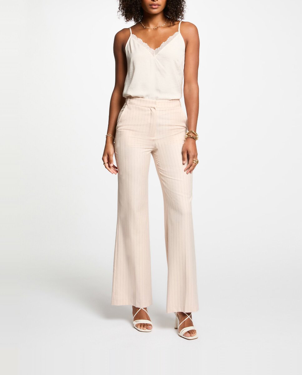Imagen 0 de Pantalón de mujer pernera ancha rayas