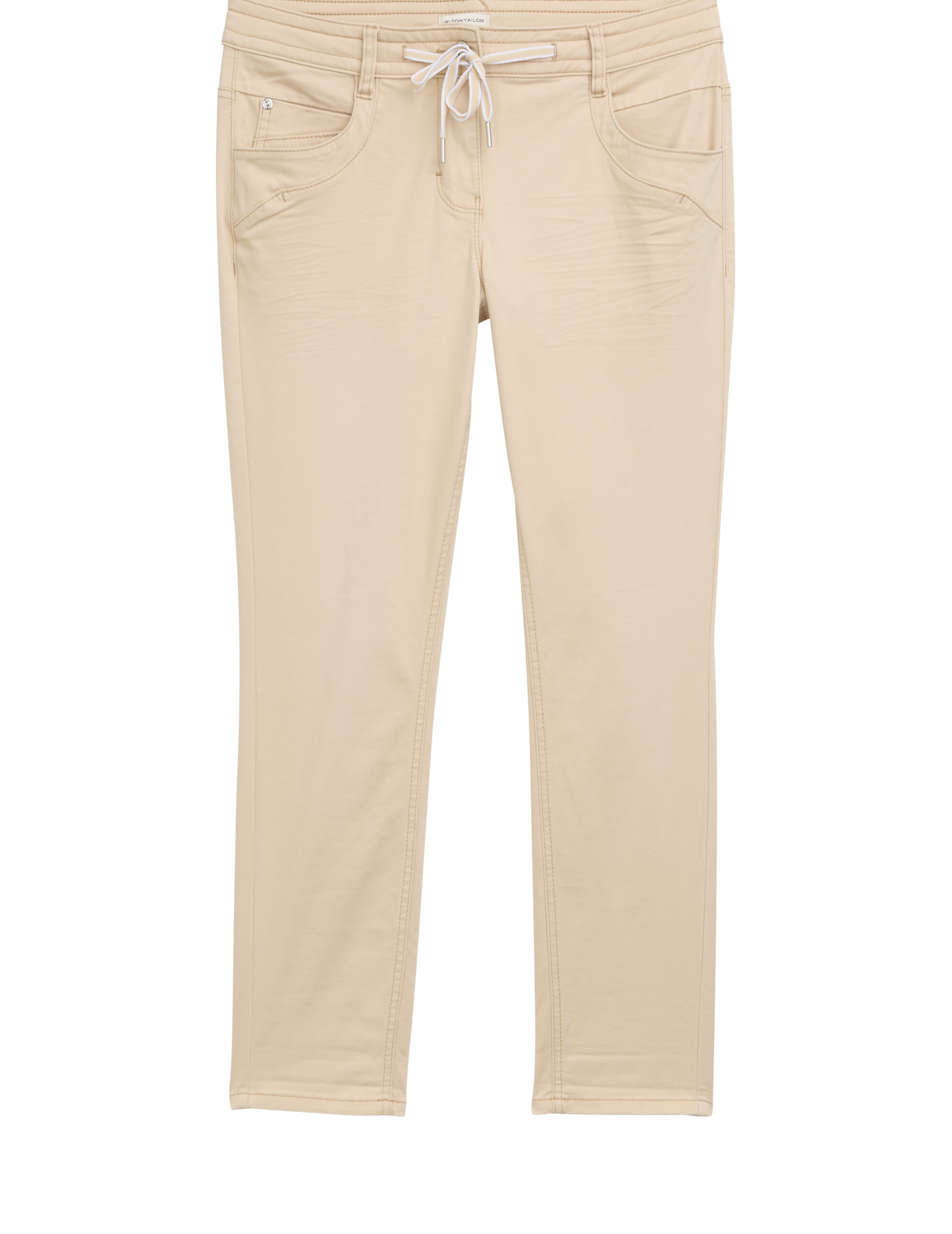 Imagen 0 de Pantalón recto de mujer con cintura elástica y bolsillos