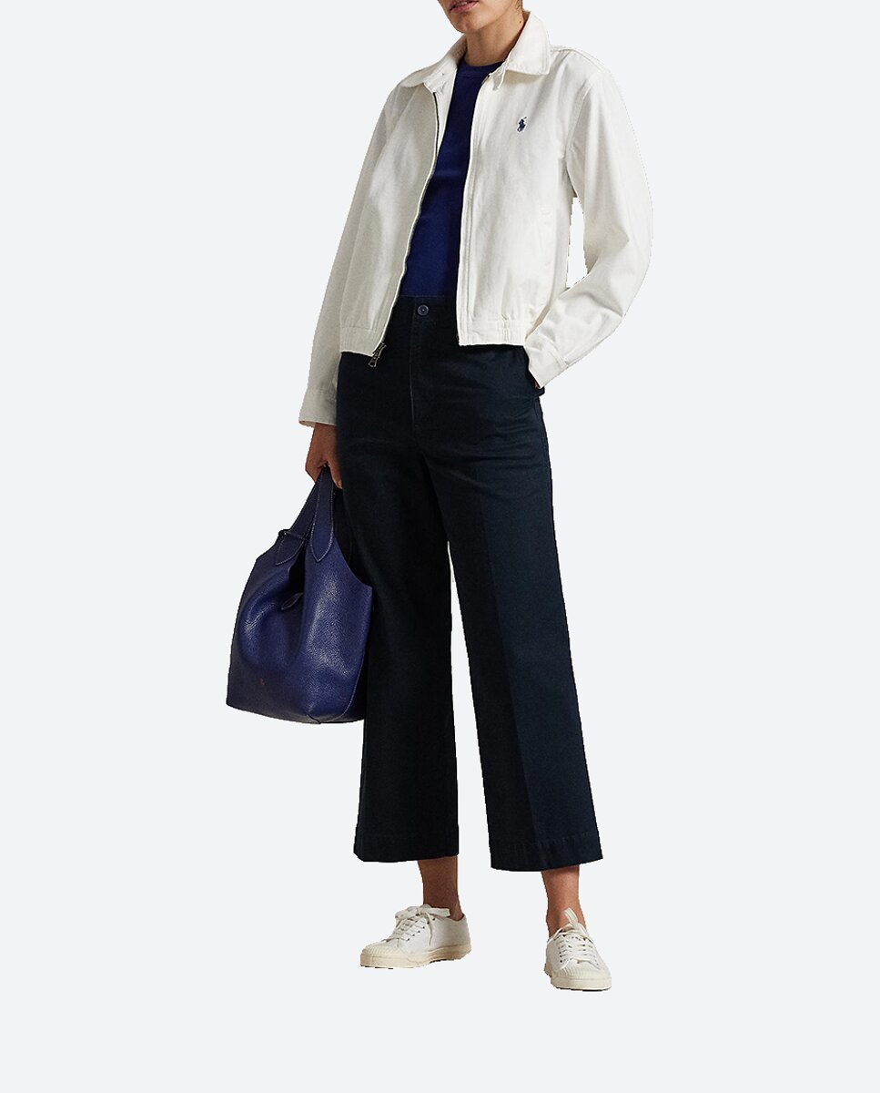 Imagen 0 de Pantalones de campana de mujer de algodón de tiro alto