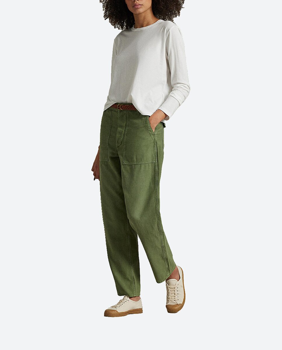 Imagen 0 de Pantalones rectos de mujer de algodón