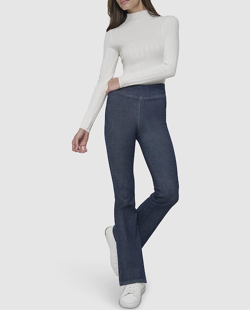 Imagen 0 de Pantalón vaquero de mujer de cintura alta y pierna campana