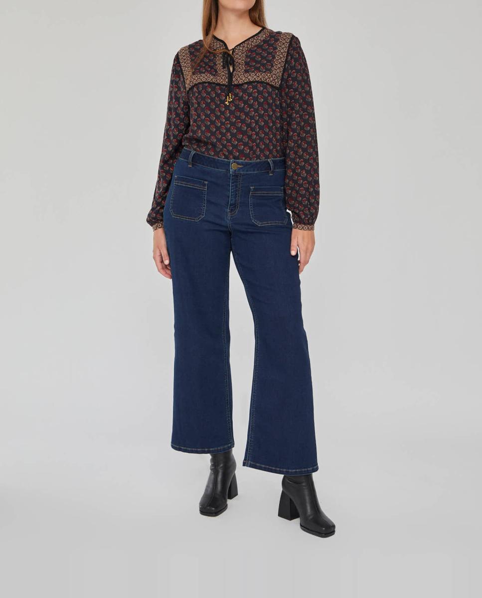 Imagen 0 de Pantalon denim bolsillos plastron