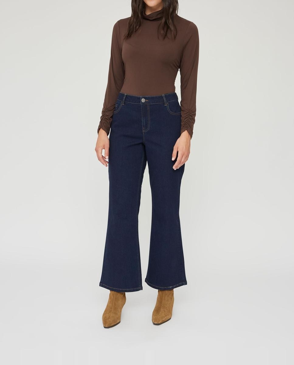 Imagen 0 de Pantalon denim bajo evase