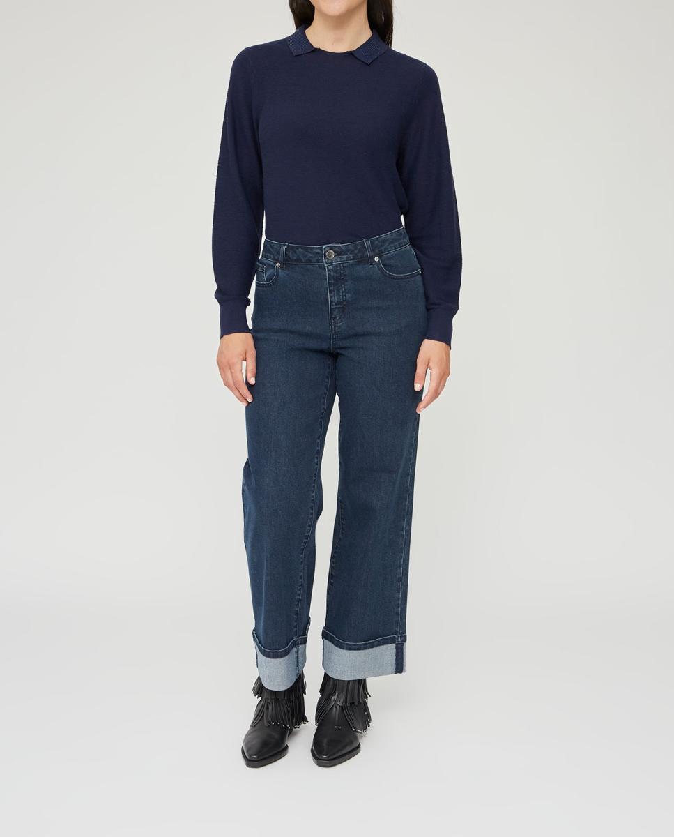 Imagen 0 de Pantalon denim dobladillo bajo