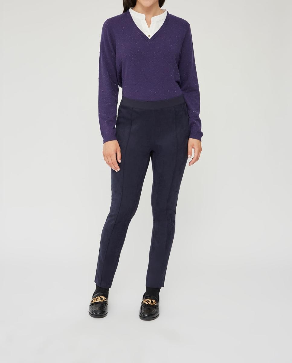 Imagen 0 de Leggings tejido efecto ante y punto roma
