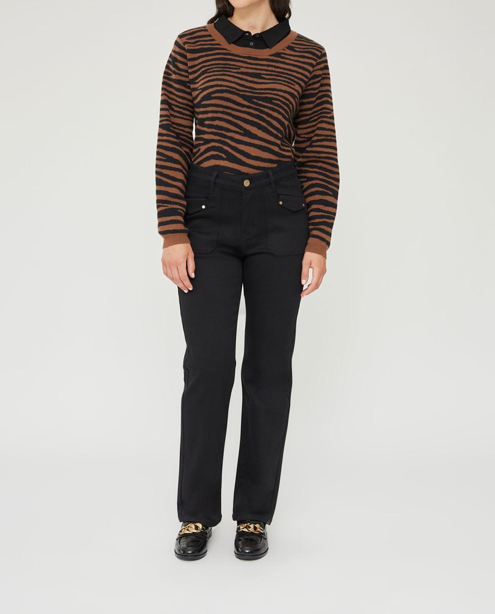 Imagen 0 de Pantalón denim bolsillos plastron con solapa