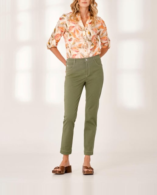 Imagen 0 de Vaquero de mujer cinco  bolsillos con pespuntes a contraste