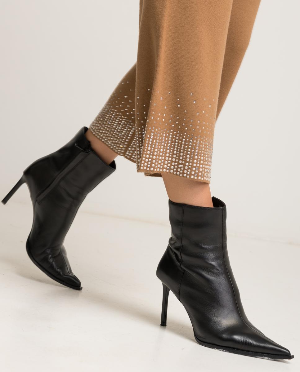 Imagen 0 de Pantalones de campana de mujer con brillos y cintura elástica