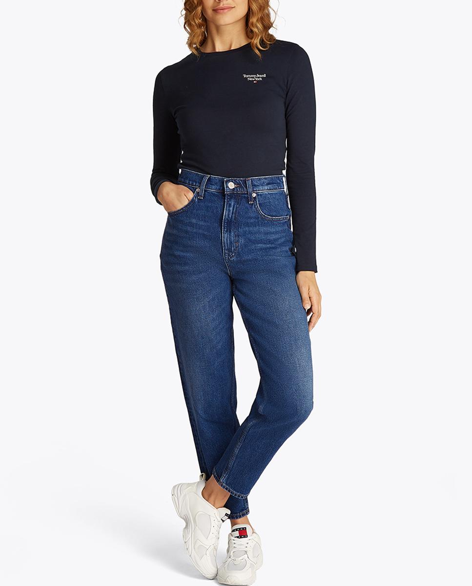 Imagen 0 de Vaquero de mujer mom fit de tiro alto
