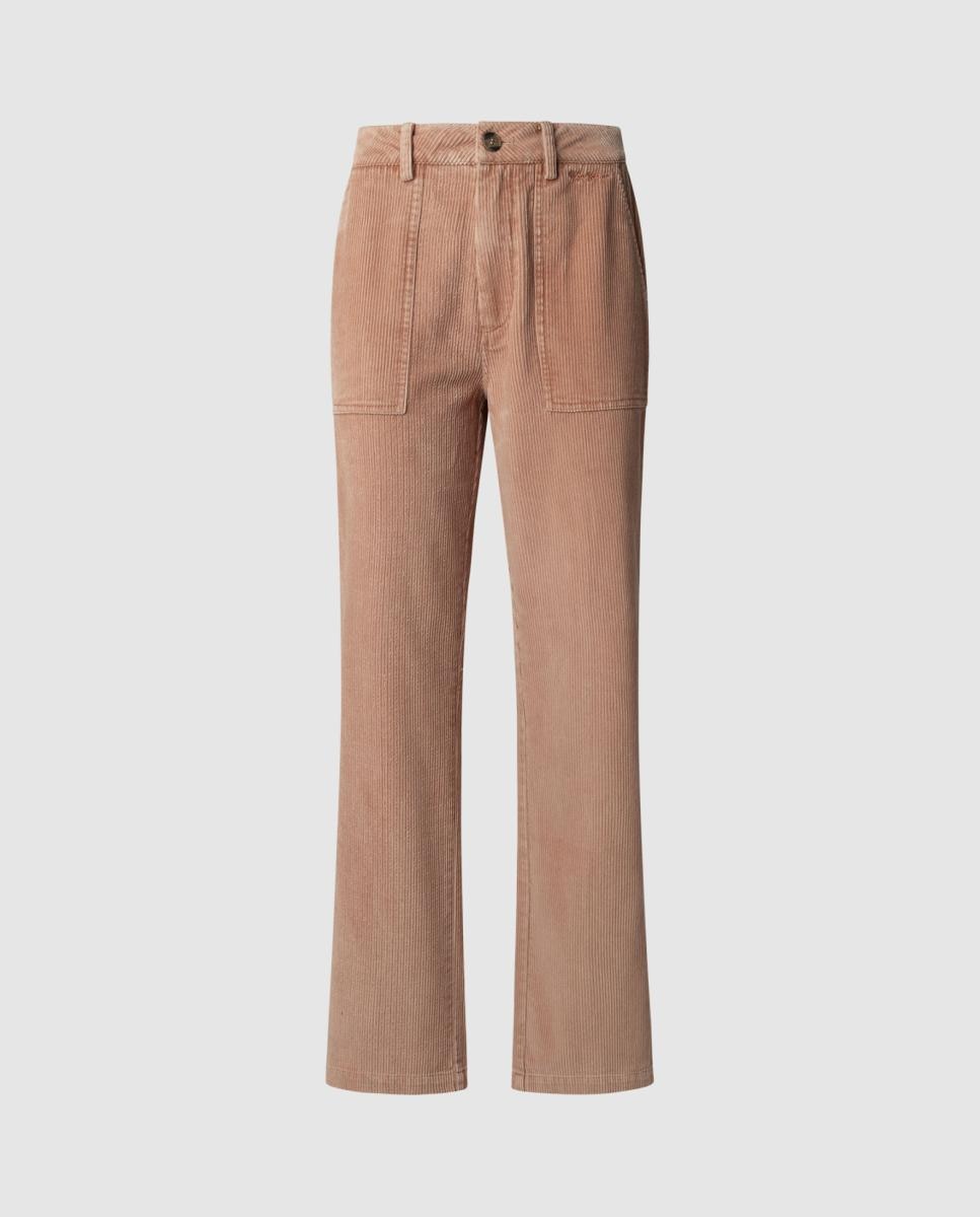 Imagen 0 de Pantalón recto de mujer en pana