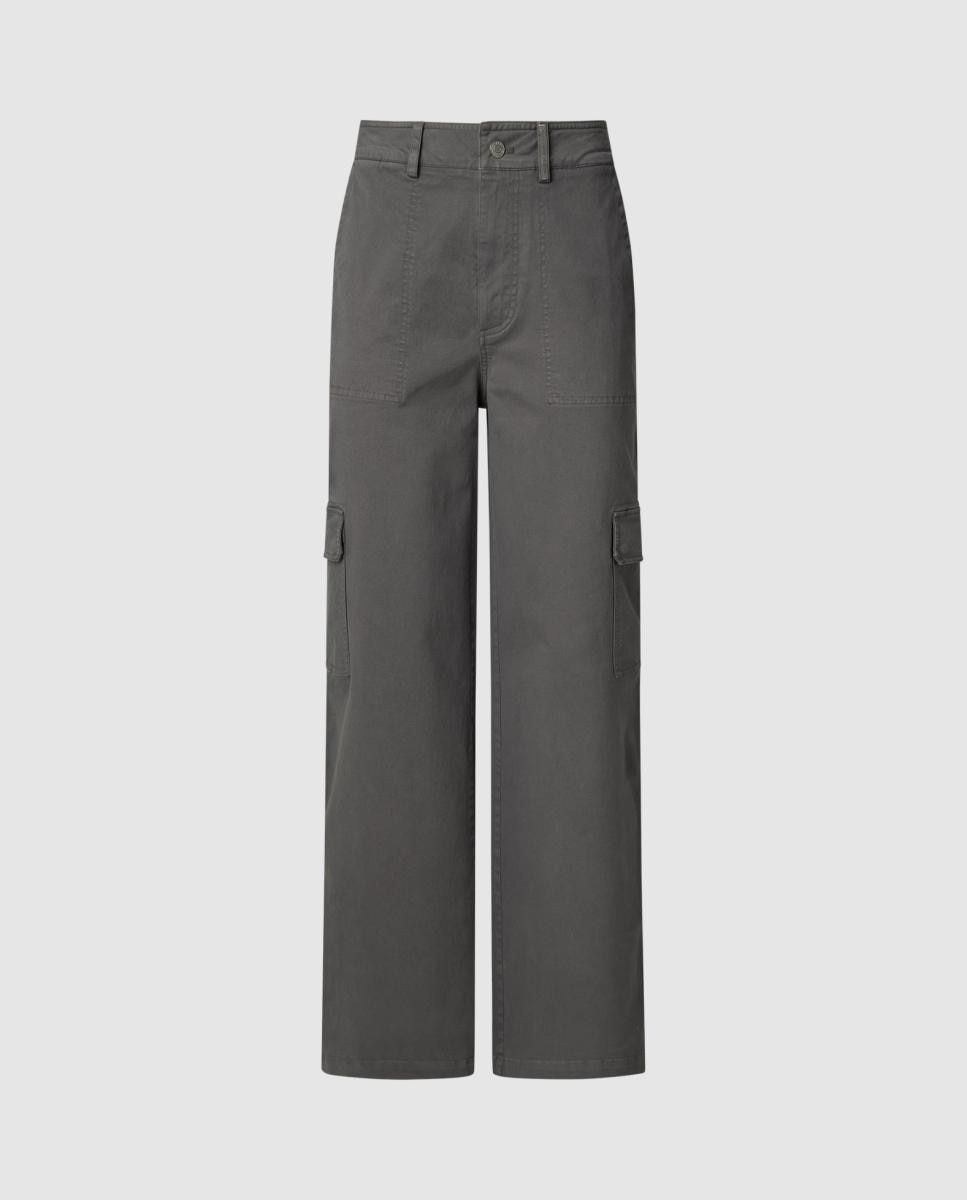 Imagen 0 de Pantalón cargo de mujer con tiro alto