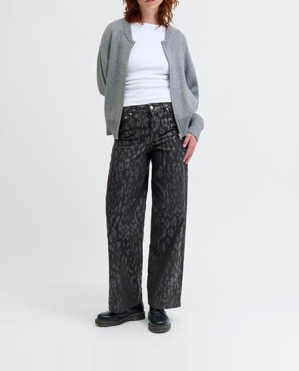Imagen 0 de Pantalón wide leg de mujer estampado metalizado