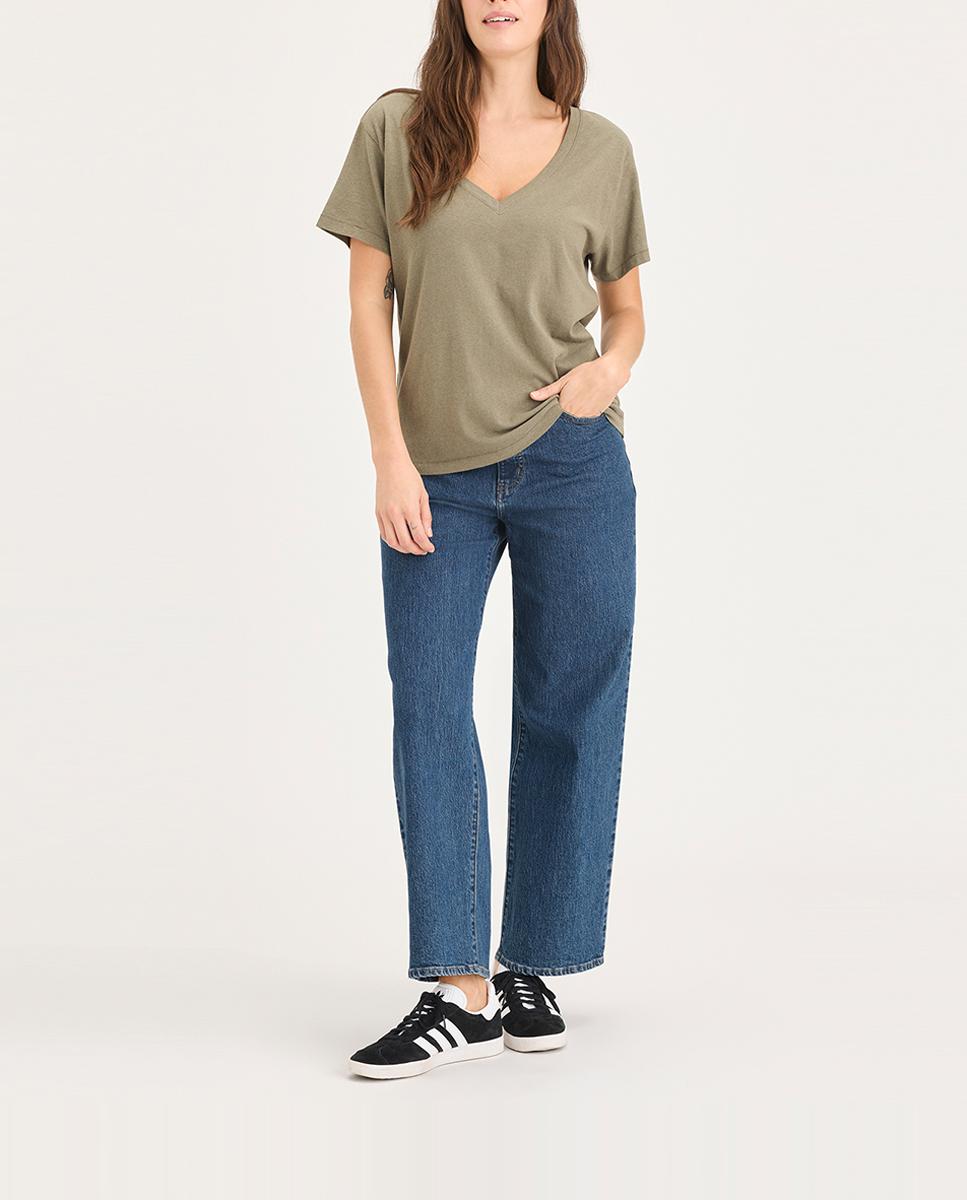 Imagen 0 de Pantalón vaquero recto de mujer