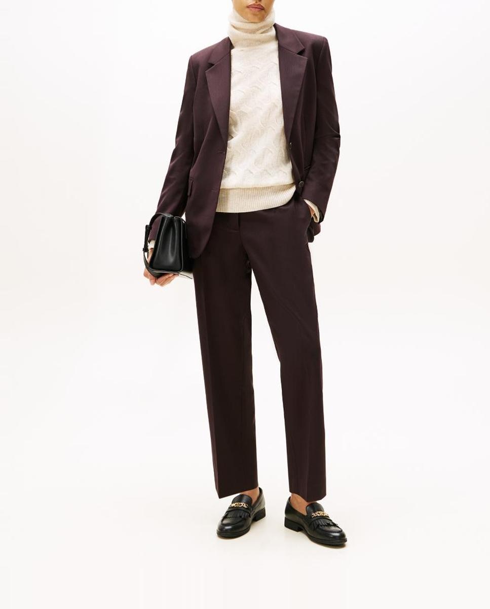 Imagen 0 de Pantalón de mujer de lana slim fit y corte recto