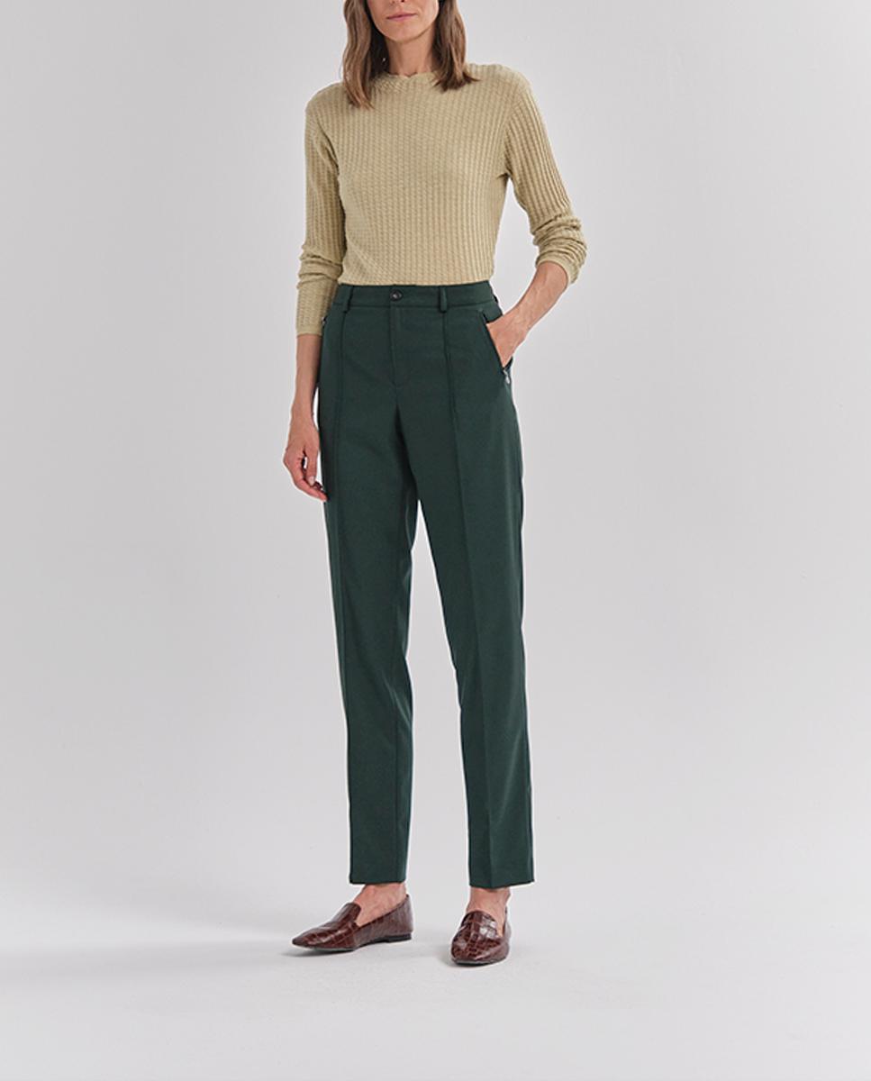 Pantalón de mujer recto de tiro alto — oferta en Primeriti