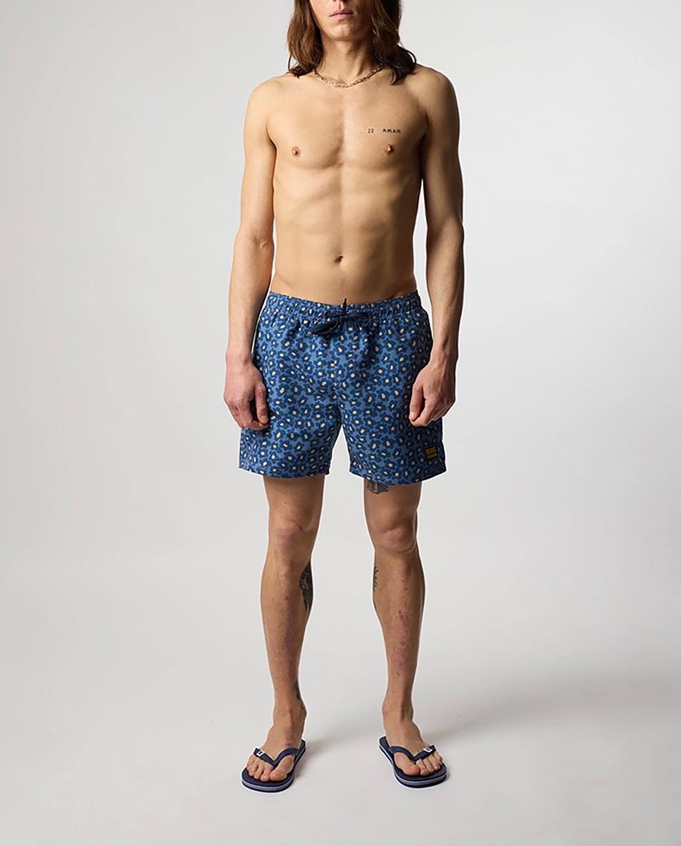 Imagen 0 de Bañador estampado con corte recto de hombre