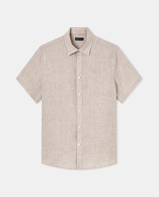 Imagen 0 de Camisa beachwear de hombre de lino manga corta