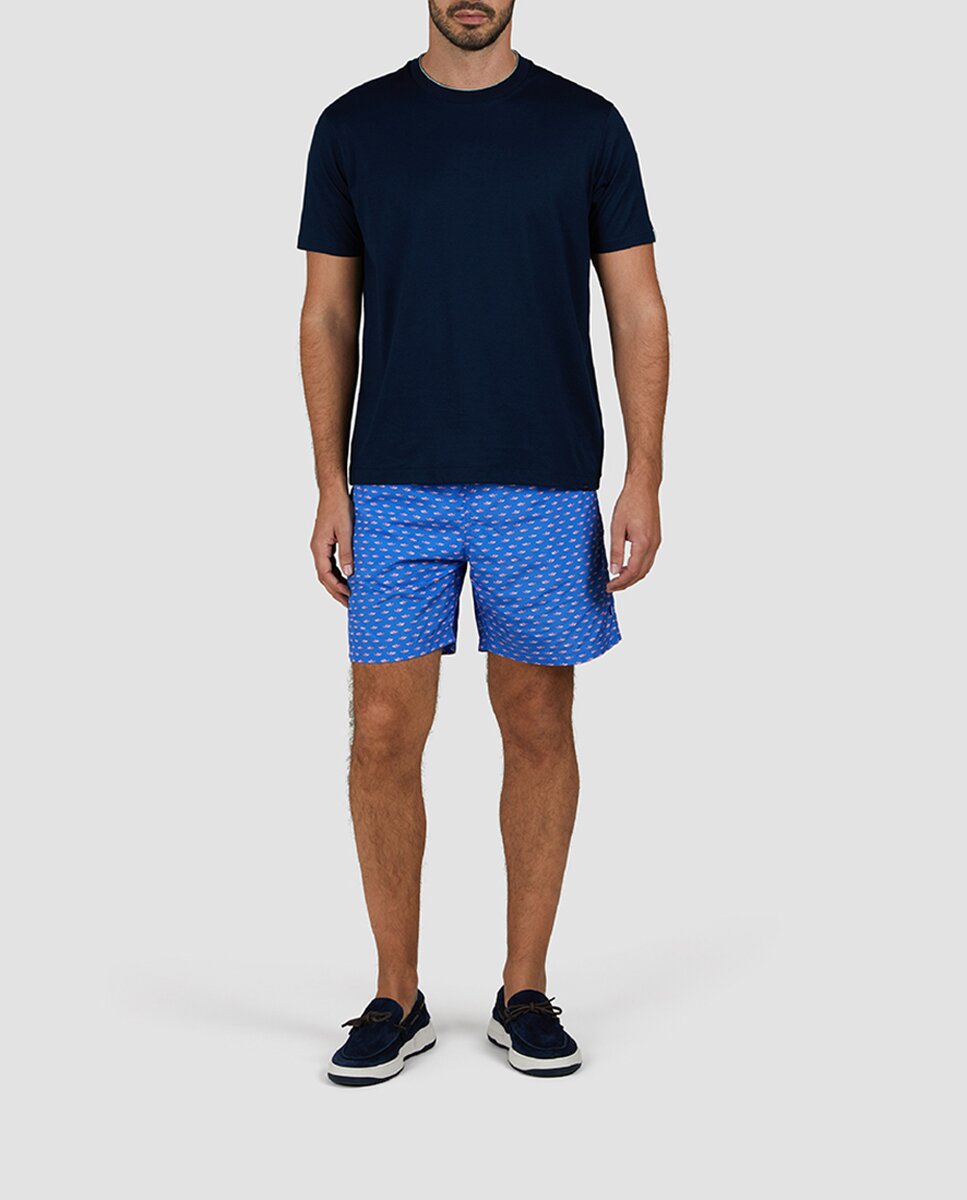 Imagen 0 de Bañador de hombre de tallas grandes estampado tiburones multicolor