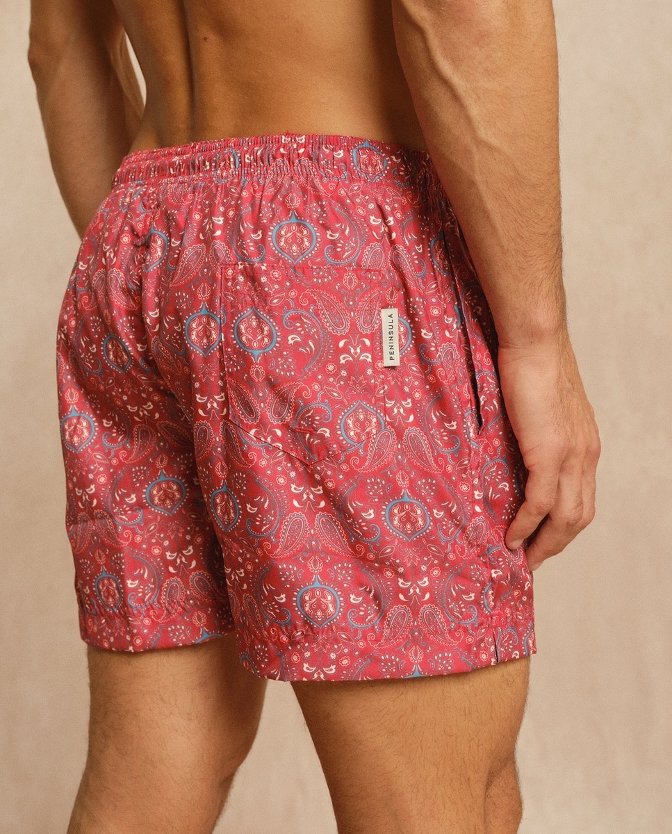 Imagen 0 de Traje de baño estampado con cintura ajustable mediante cordón
