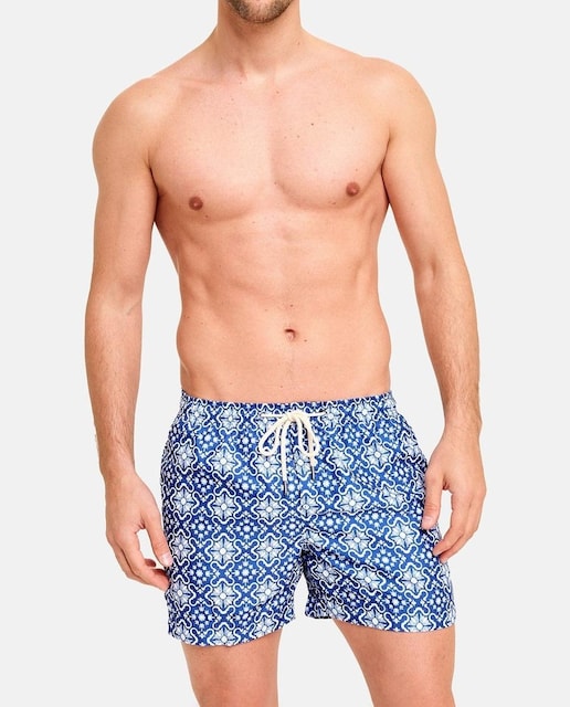 Imagen 0 de Traje de baño estampado con cintura ajustable mediante cordón