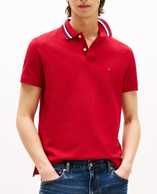 Imagen 0 de Polo de hombre de manga corta con branding corporativo en el cuello