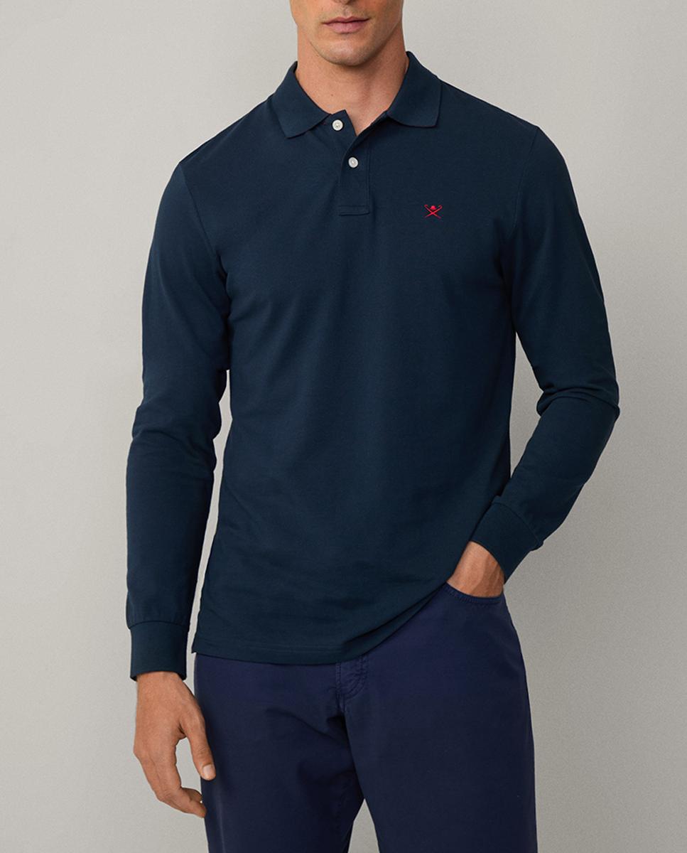 Imagen 0 de Polo de hombre de manga larga classic fit con logo bordado.