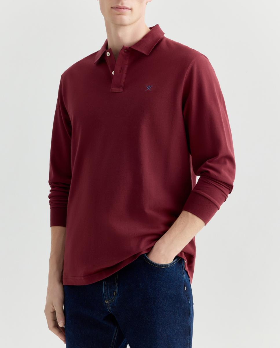 Imagen 0 de Polo de hombre de manga larga classic fit con logo bordado.