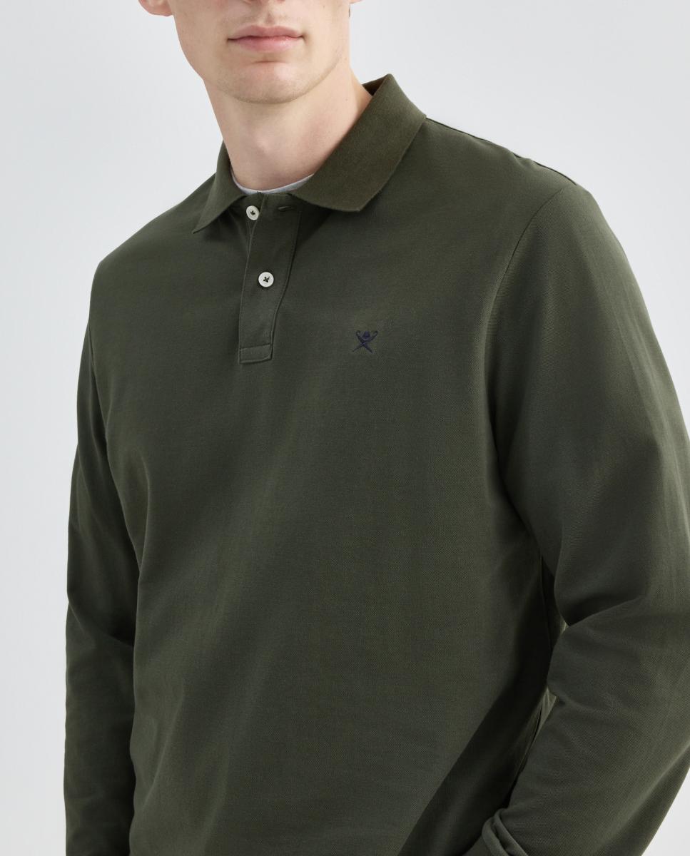 Imagen 0 de Polo de hombre de manga larga classic fit con logo bordado.