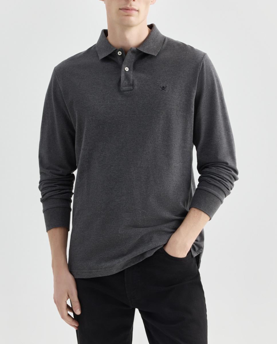 Imagen 0 de Polo de hombre de manga larga classic fit con logo bordado.