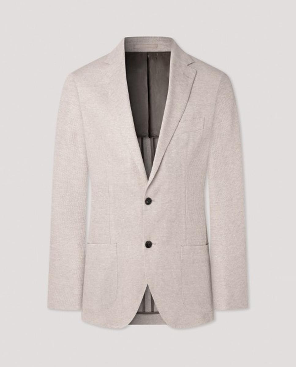 Imagen 0 de Americana de hombre classic fit en tejido de punto waffle