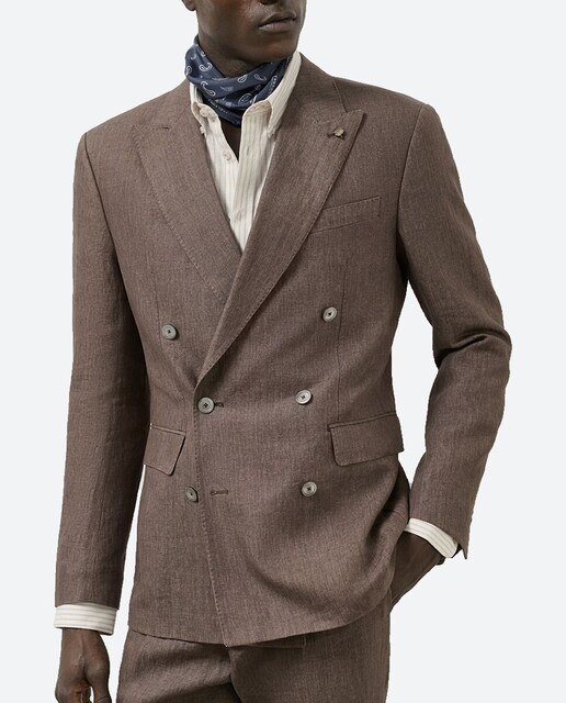 Imagen 0 de Chaqueta de hombre cruzada de lino