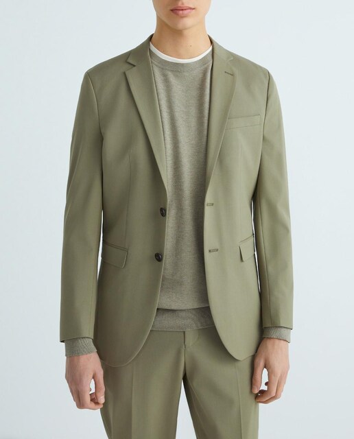 Imagen 0 de Chaqueta de traje de hombre Slim Fit lisa