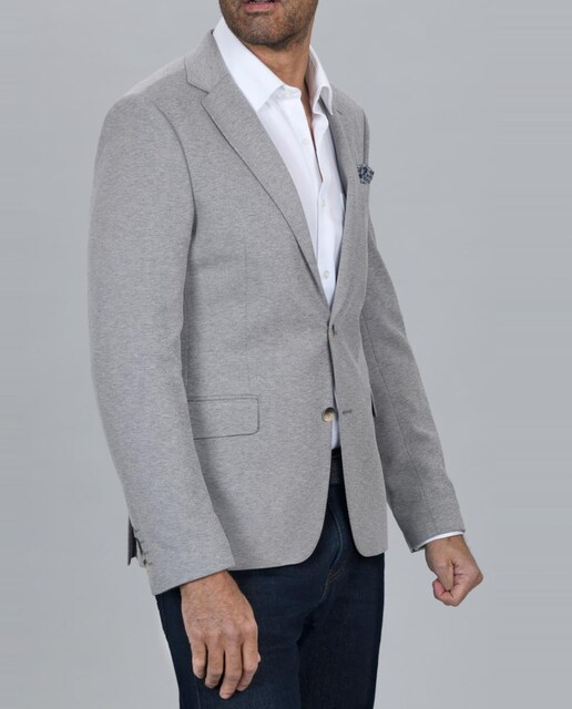 Imagen 0 de Americana de hombre confeccionada en tejido tipo punto semientallada