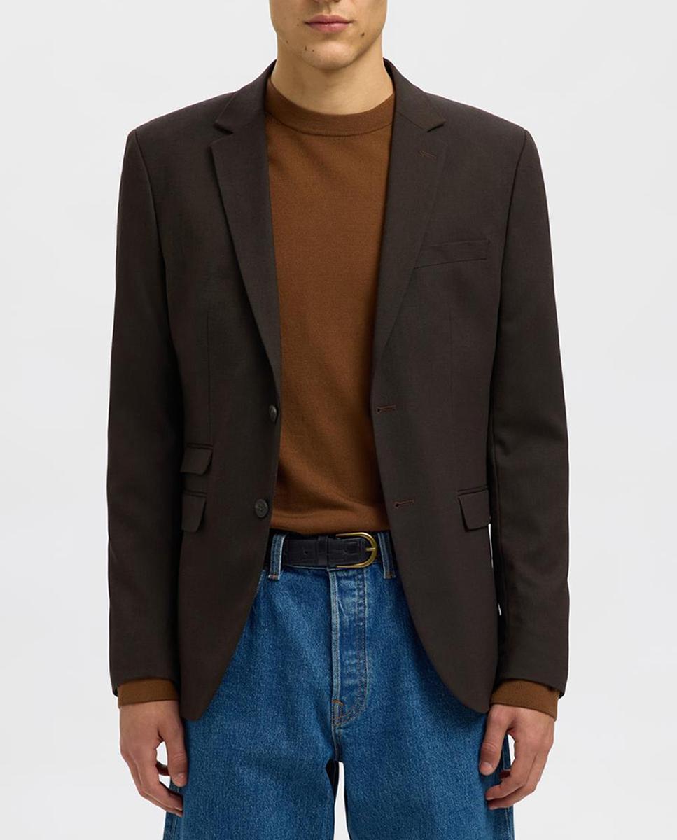 Imagen 0 de Chaqueta de traje de hombre Slim Fit lisa
