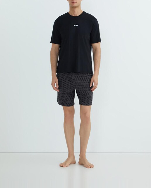 Imagen 0 de Pijama completo de hombre con camiseta manga corta y pantalón corto.