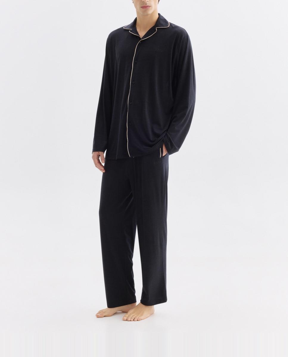 Imagen 0 de Set pantalón y camisa largo de hombre en lyocell.