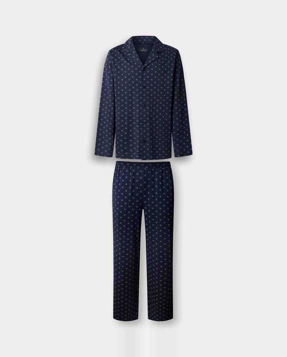 Imagen 0 de Set de pijama de hombre  de punto largo estampado Icon de hombre