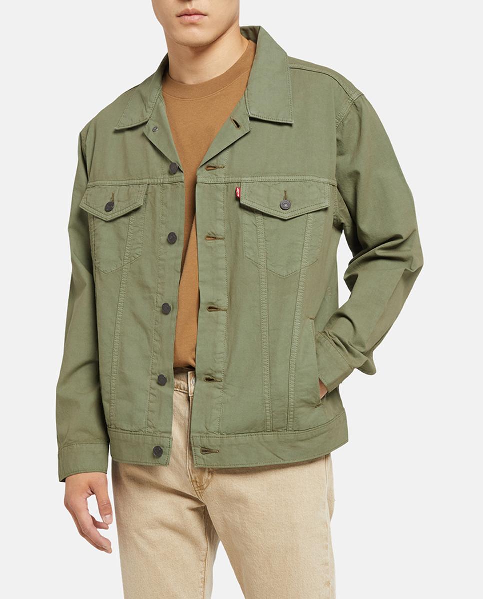 Imagen 0 de Cazadora vaquera de hombre relaxed con toque de lino