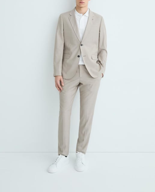 Imagen 0 de Pantalón hombre de traje con microdibujo