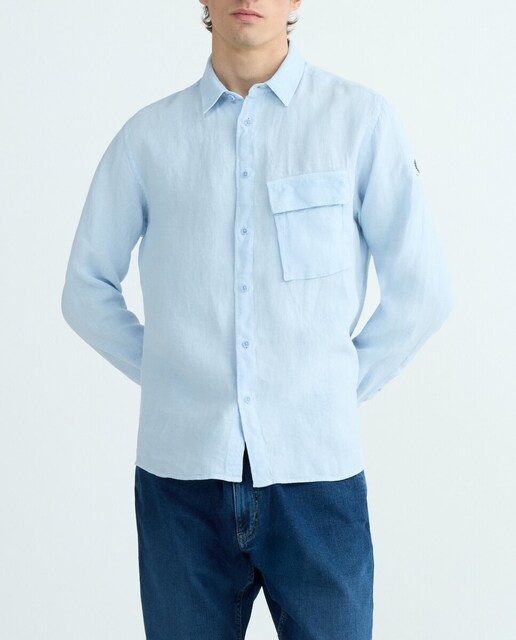 Imagen 0 de Camisa de hombre de algodón con un bolsillo
