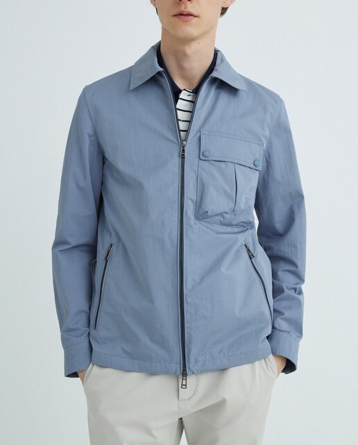 Imagen 0 de Sobrecamisa de hombre con cremallera y logo en manga