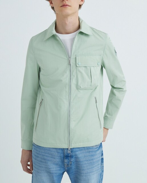 Imagen 0 de Sobrecamisa de hombre con cremallera y logo en manga