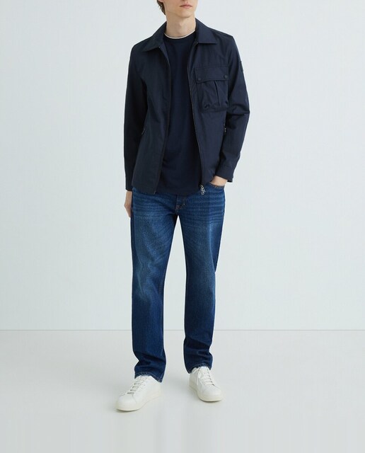 Imagen 0 de Sobrecamisa de hombre con cremallera y logo en manga