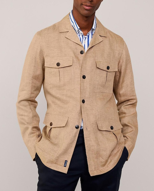 Imagen 0 de Sobrecamisa de hombre safari de lino