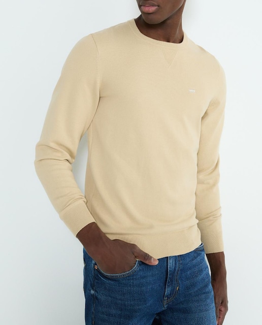 Imagen 0 de Jersey ligero de hombre de manga larga con cuello redondo liso