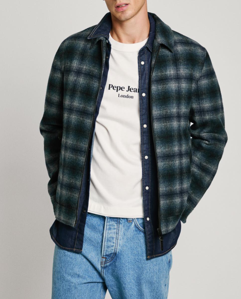 Imagen 0 de Chaqueta de hombre de lana cuello camisero
